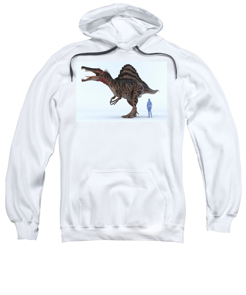Dinosaur Spinosaurus #8 Adult Pull-Over Hoodie by Science Picture Co -  Pixels