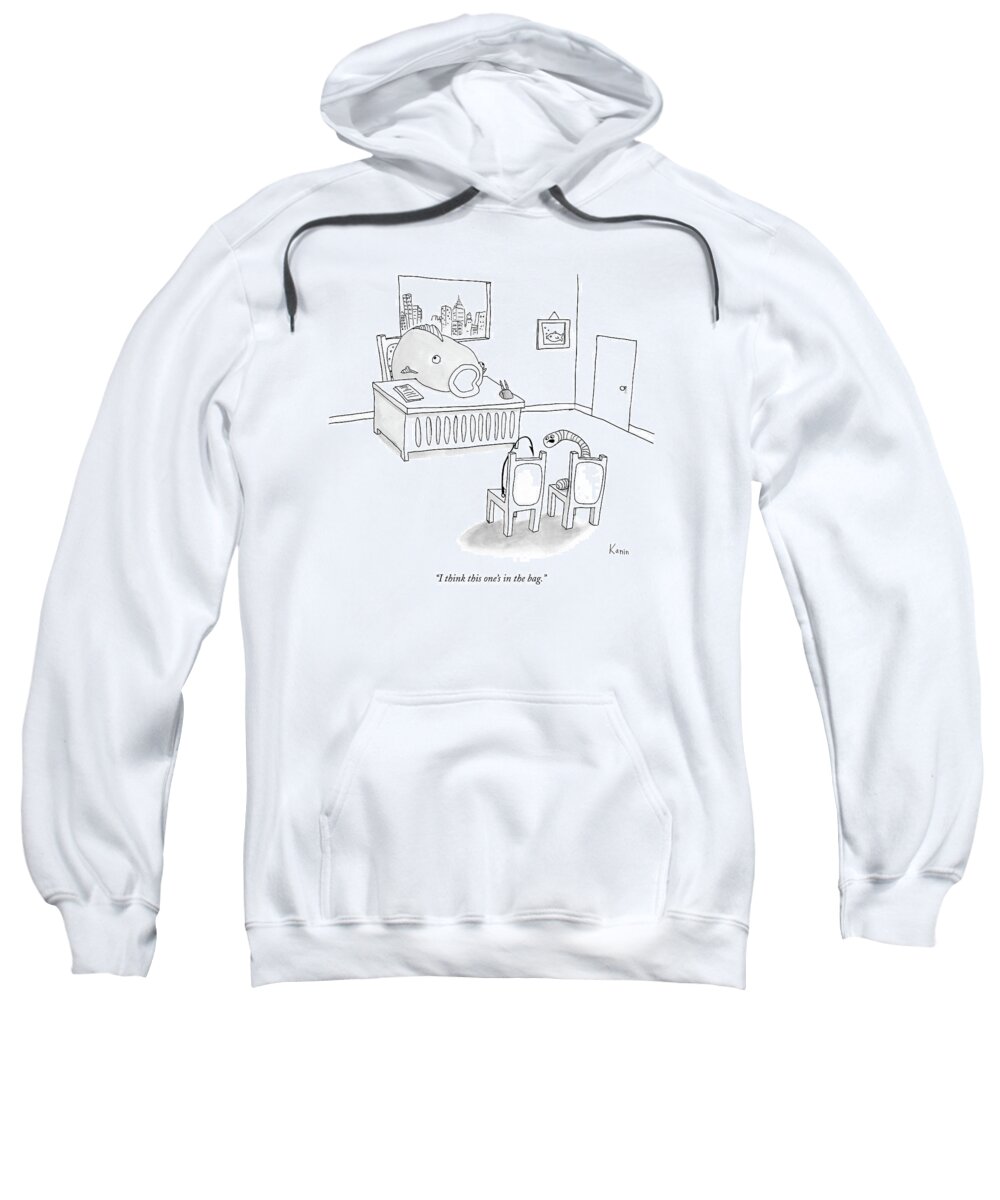 Word Play Sweatshirt featuring the drawing I Think This One's In The Bag by Zachary Kanin