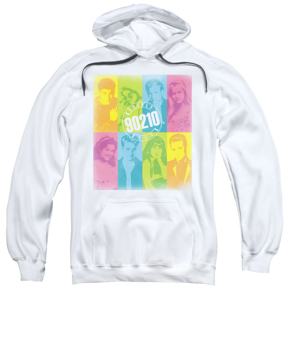 90210 Sweatshirt featuring the digital art 90210 - Color Block Of Friends by Brand A