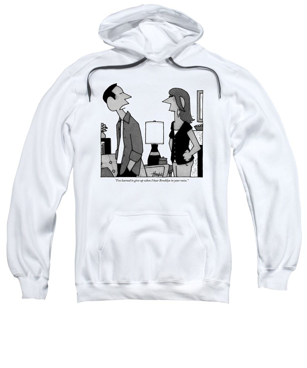 Accents Sweatshirt featuring the drawing A Husband To His Wife by William Haefeli