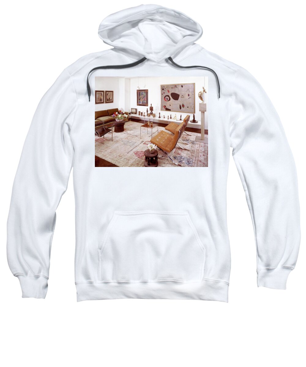 Indoors Sweatshirt featuring the photograph A Living Room Full Of Art by Wiliam Grigsby