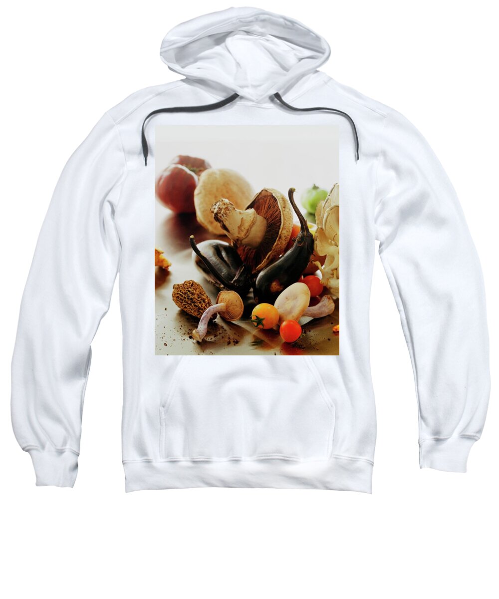 Vegetables Sweatshirt featuring the photograph A Pile Of Vegetables by Romulo Yanes