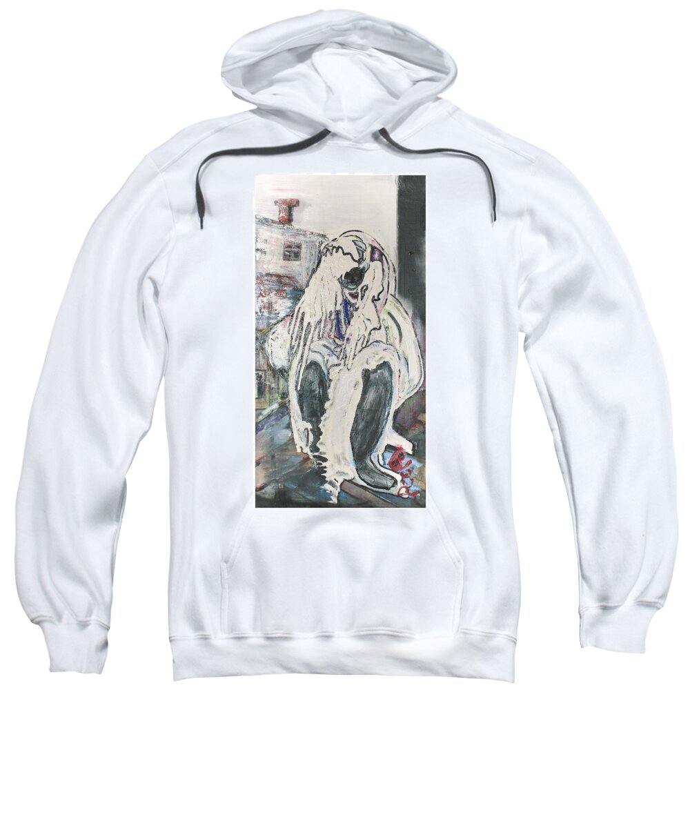 Figurative Sweatshirt featuring the painting Aasimah by Peggy Blood