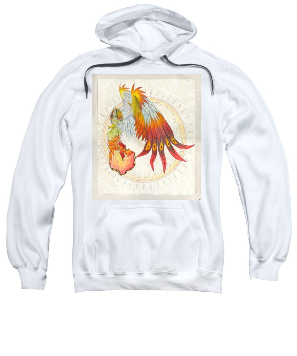 Princess Sweatshirt featuring the painting Angel Phoenix by Shawn Dall