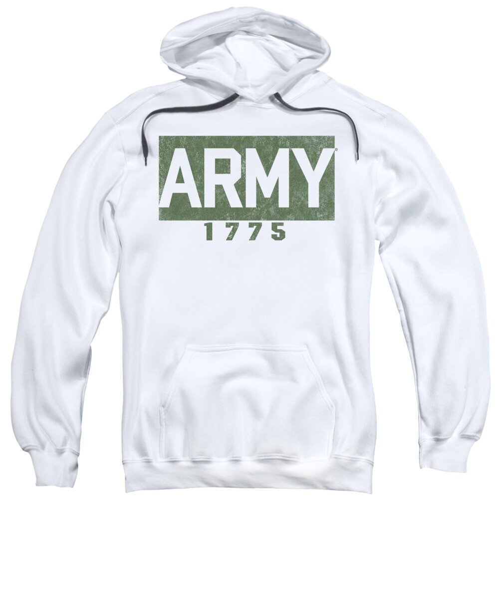  Sweatshirt featuring the digital art Army - Block by Brand A