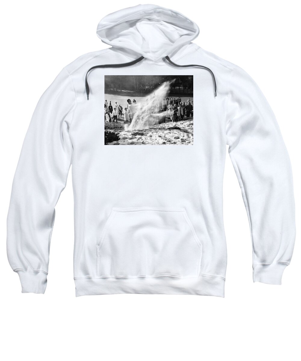 Bing Crosby Sweatshirt featuring the photograph Arnold Palmer at Pebble Beach California Rey Ruppel Photo Circa 1955 by Monterey County Historical Society