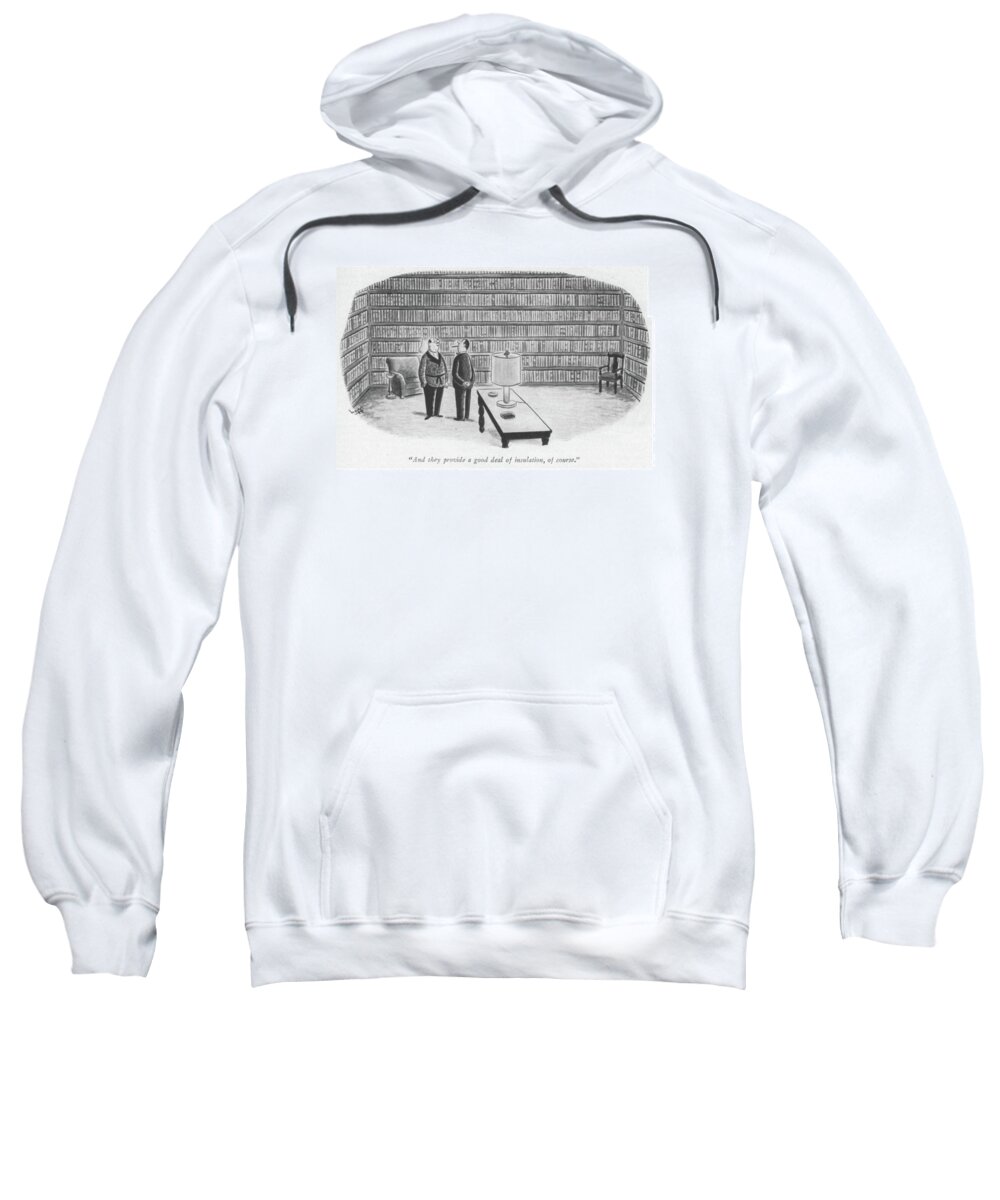 95813 Sho Sydney Hoff (man Of The House To Visitor Sweatshirt featuring the drawing As They Provide A Good Deal Of Insulation by Sydney Hoff