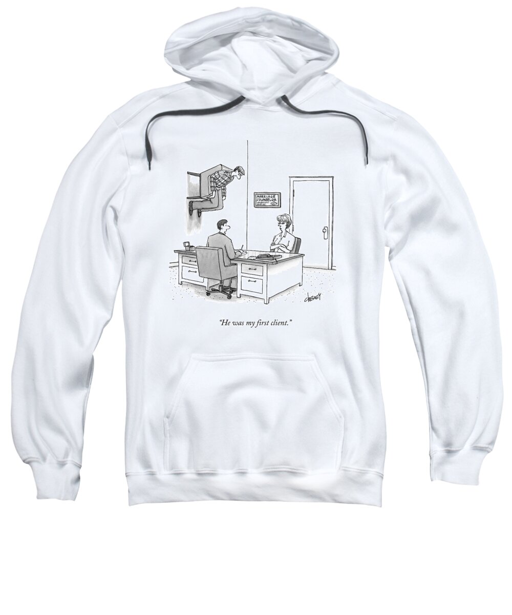 Cctk Sweatshirt featuring the drawing At A Marriage Counselor's Office by Tom Cheney
