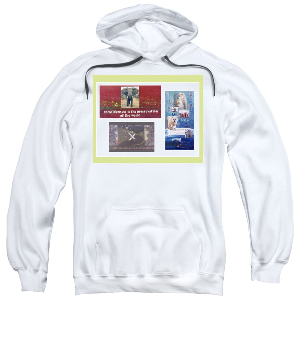 Ecology Sweatshirt featuring the digital art Awareness Group by Mary Ann Leitch