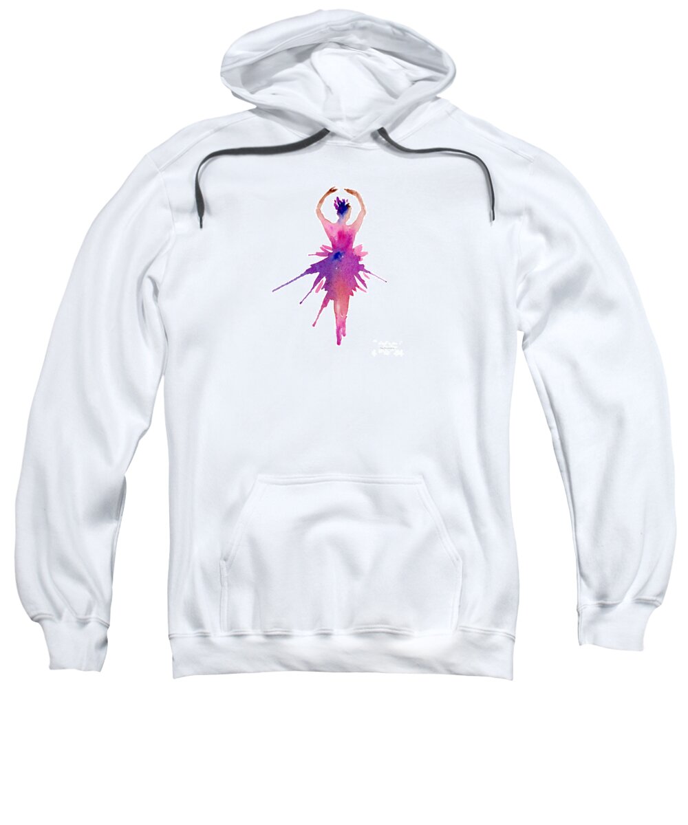 Ballet Sweatshirt featuring the painting Ballet Releve by Amy Kirkpatrick