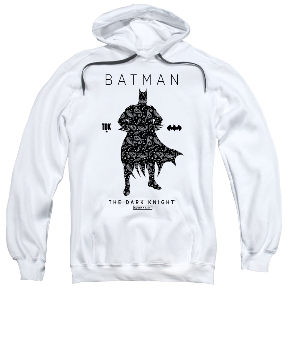  Sweatshirt featuring the digital art Batman - Paislety Silhouette by Brand A