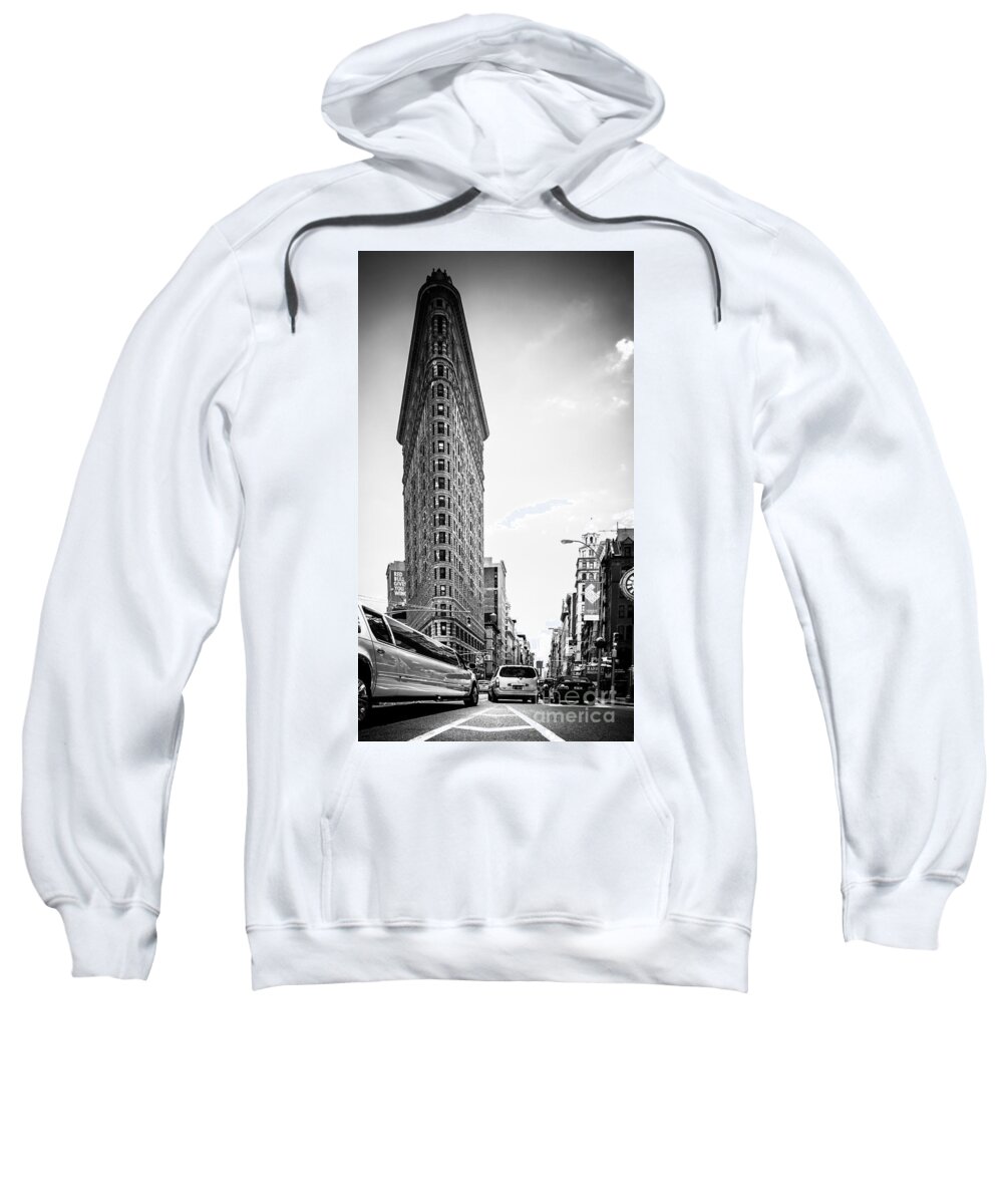 Nyc Sweatshirt featuring the photograph Big In The Big Apple - Bw by Hannes Cmarits