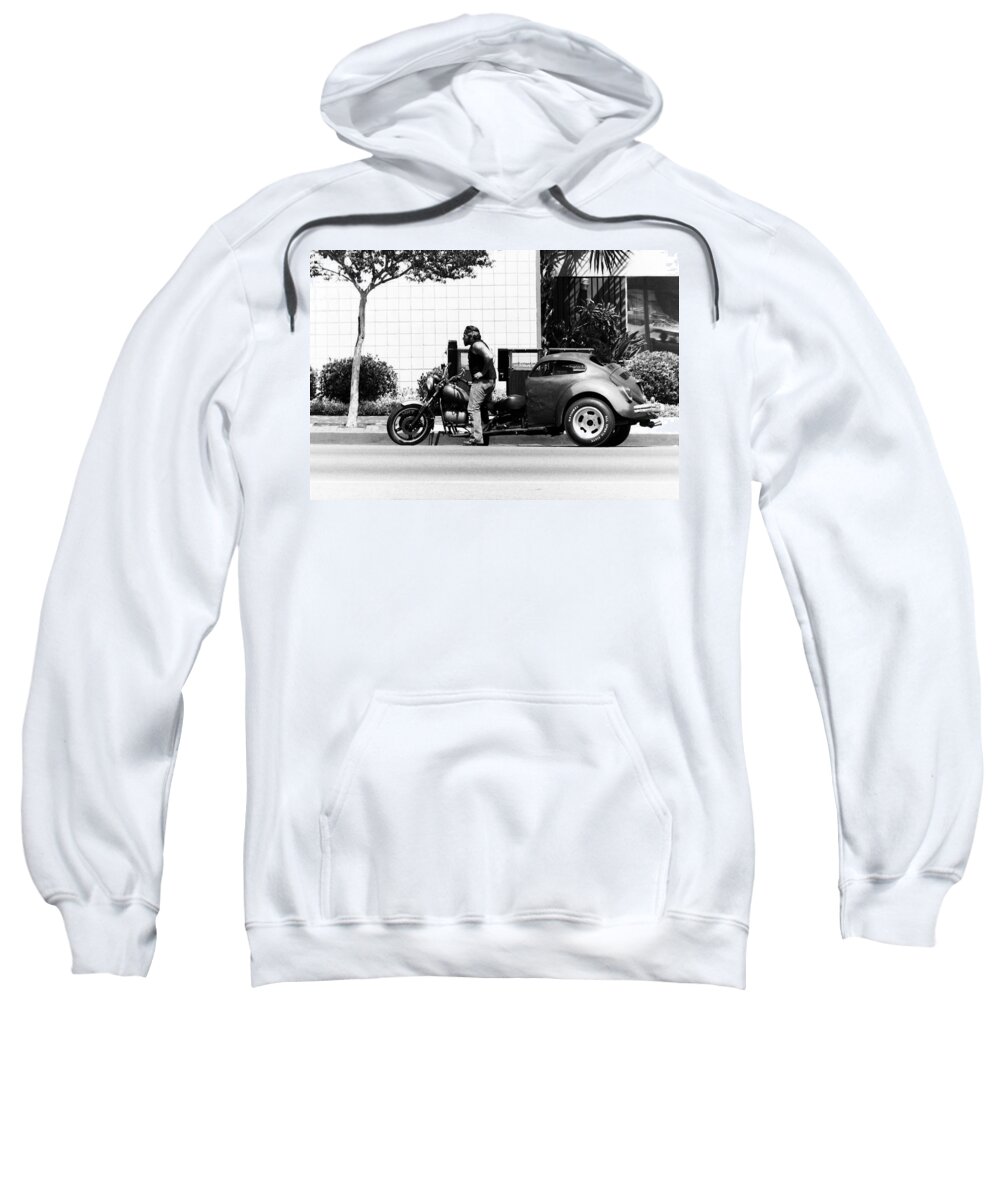 Motorcycles Sweatshirt featuring the photograph Biker by Karl Rose