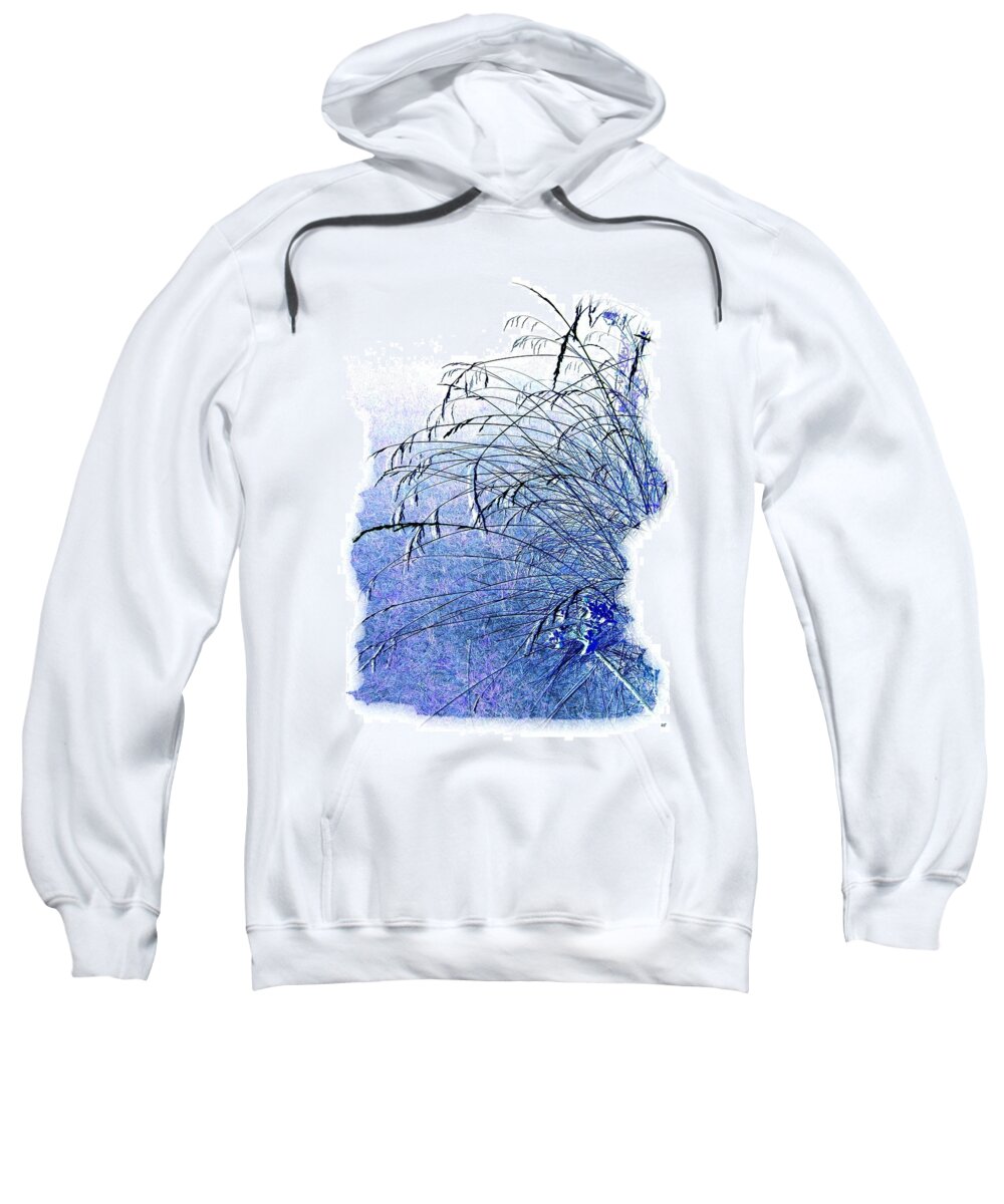 Blue Grass Sweatshirt featuring the digital art Blue Grass by Will Borden