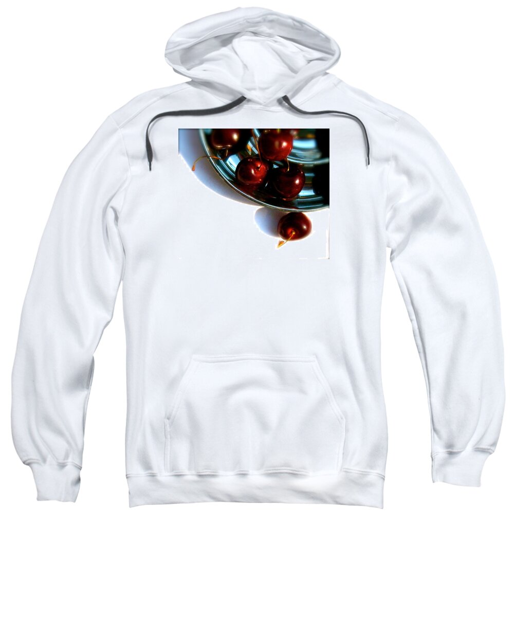 Photograph Sweatshirt featuring the photograph Bowl of Cherries by Tracy Male