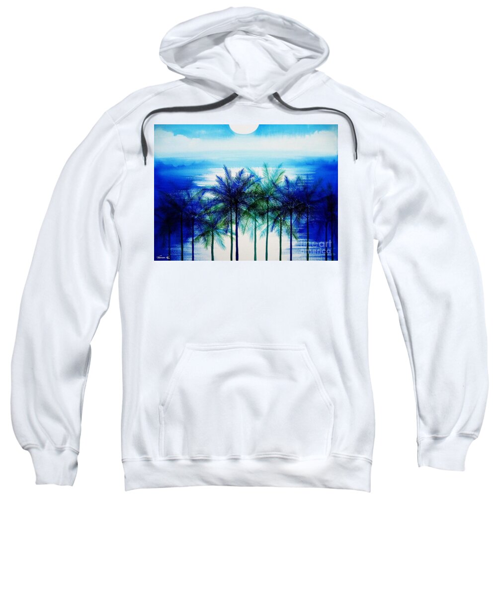 Ocean Sweatshirt featuring the painting Breathtaking by Frances Ku
