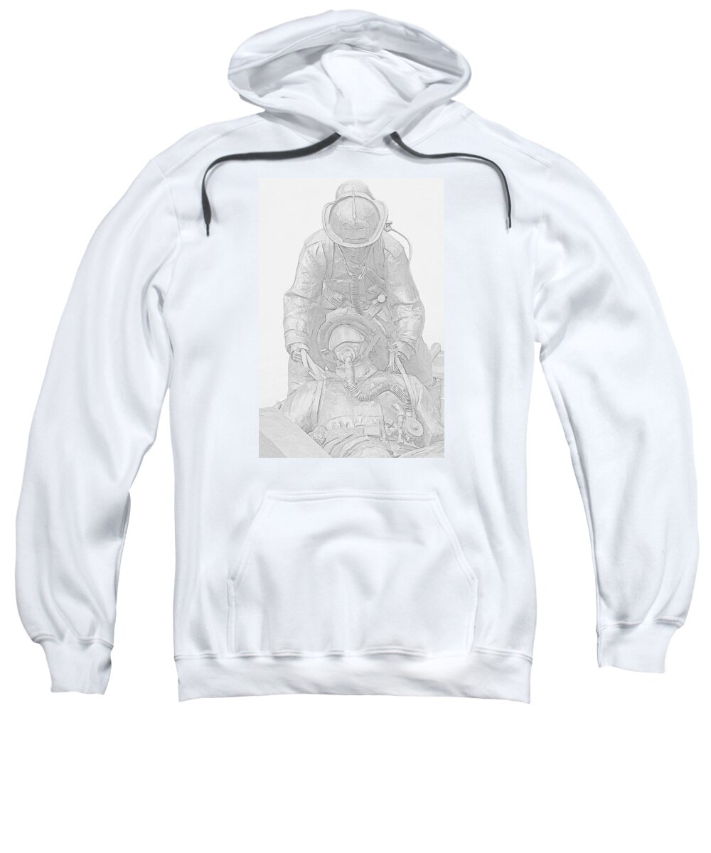 Firefighter Sweatshirt featuring the photograph Brothers by Susan McMenamin