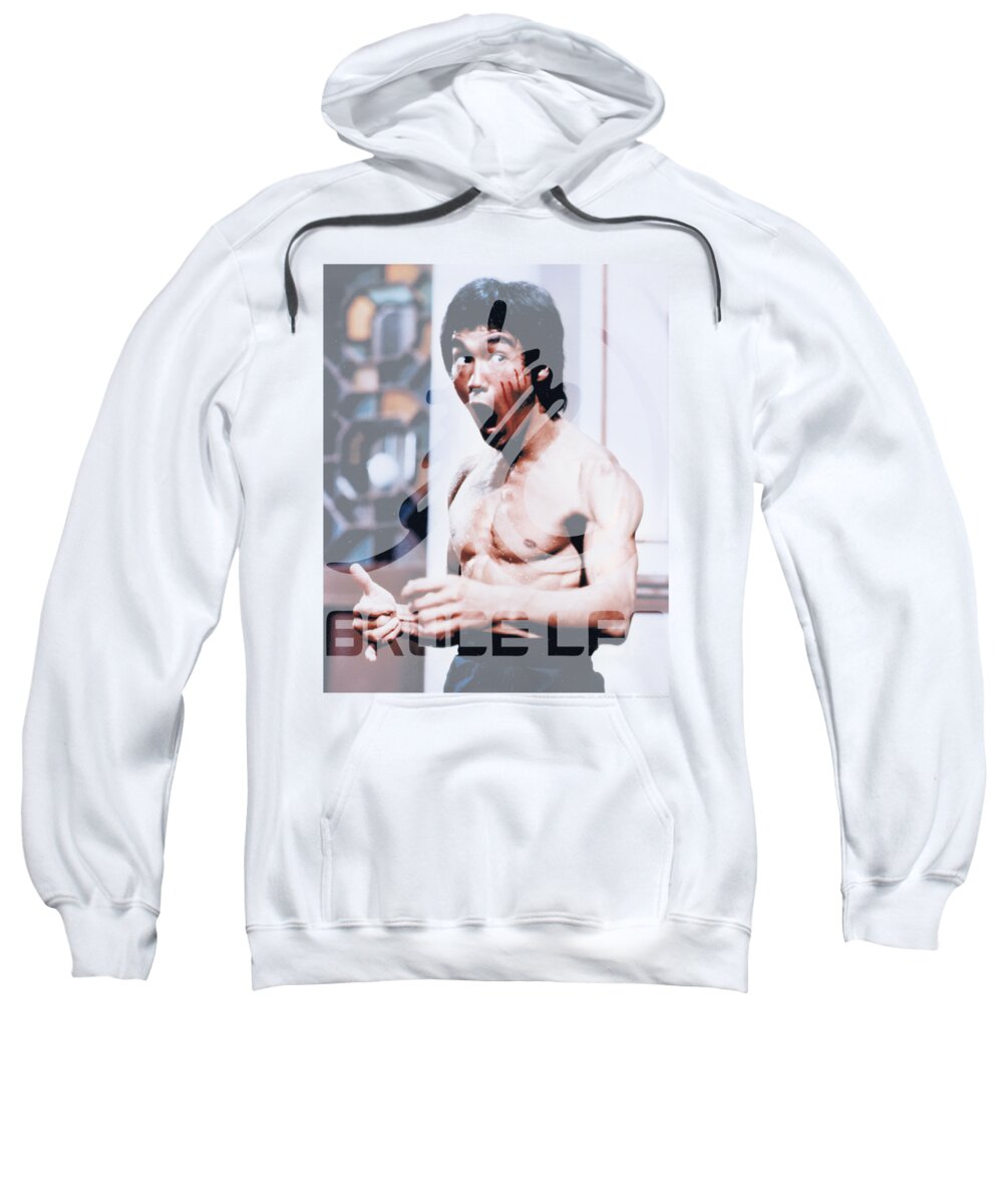  Sweatshirt featuring the digital art Bruce Lee - Revving Up by Brand A