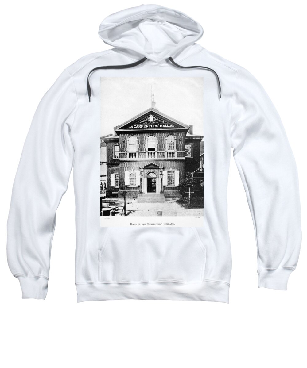 1880 Sweatshirt featuring the photograph Carpenter's Hall, C1880 by Granger