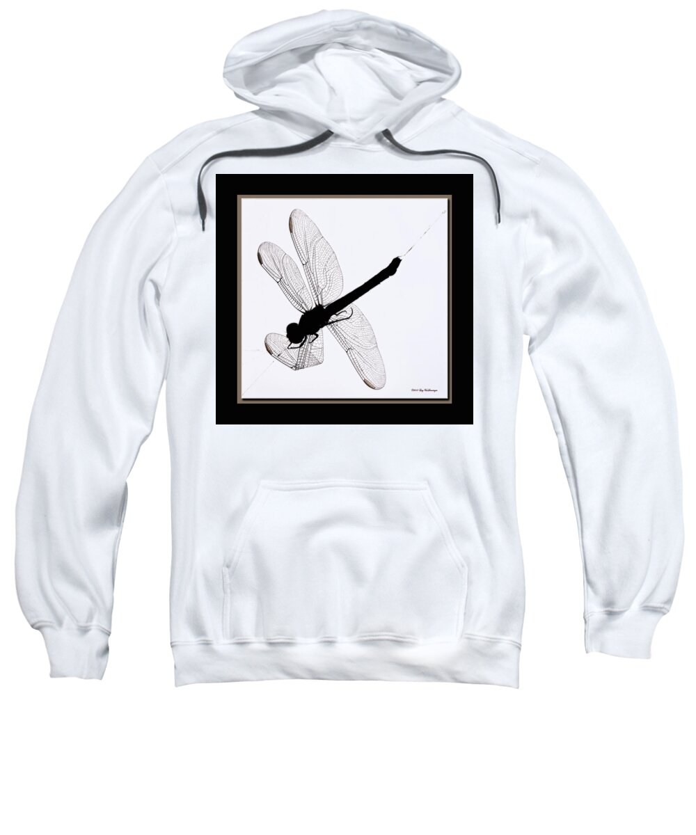 Dragonfly In Spiderweb Photograph Sweatshirt featuring the photograph Catch of the Day by Lucy VanSwearingen