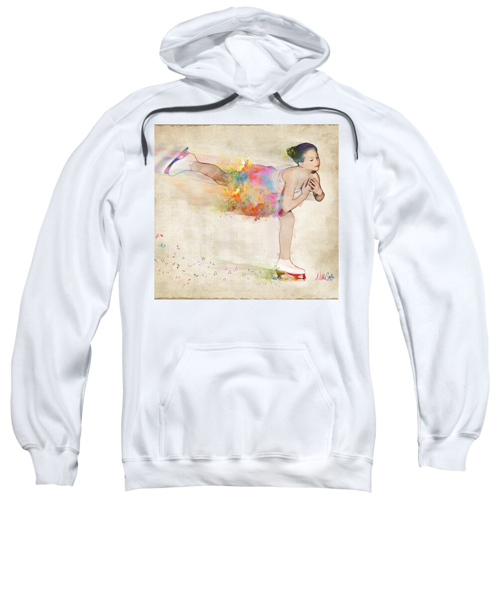 Ice Skater Sweatshirt featuring the digital art Chase Your Dreams by Nikki Smith