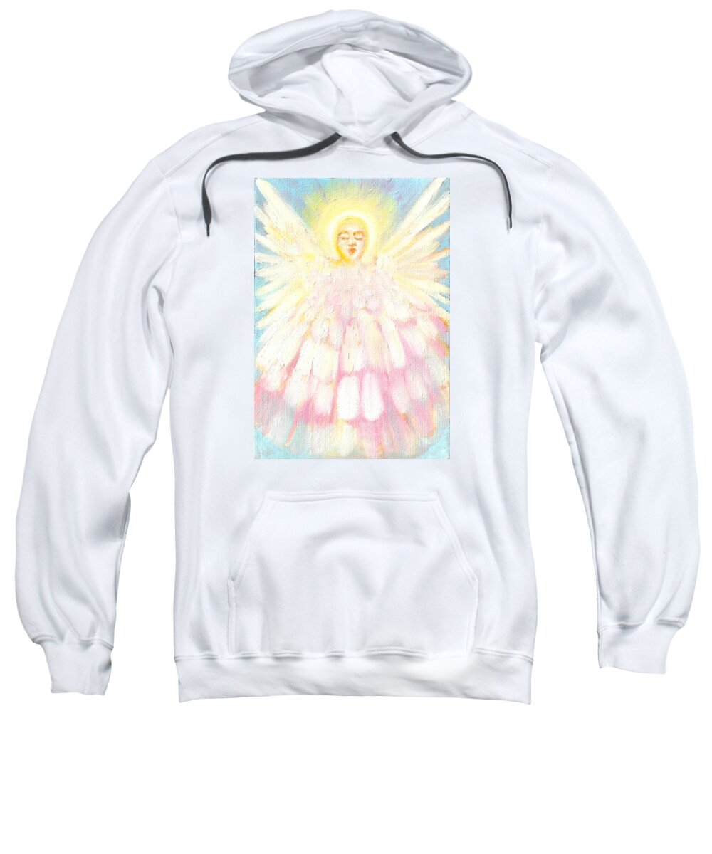 Angel Sweatshirt featuring the painting Choiring Angel by Anne Cameron Cutri