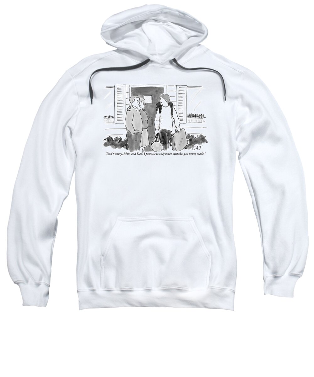 College Student Leaving Parents. 

Media Id 133464
Education Sweatshirt featuring the drawing College Student Leaving Parents by Carolita Johnson
