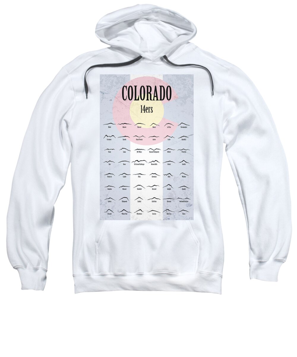 Colorado Sweatshirt featuring the photograph Colorado 14ers Poster by Aaron Spong