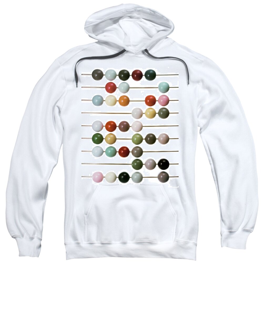Studio Shot Sweatshirt featuring the photograph Colourful Beads On Metal Rods by Herbert Matter