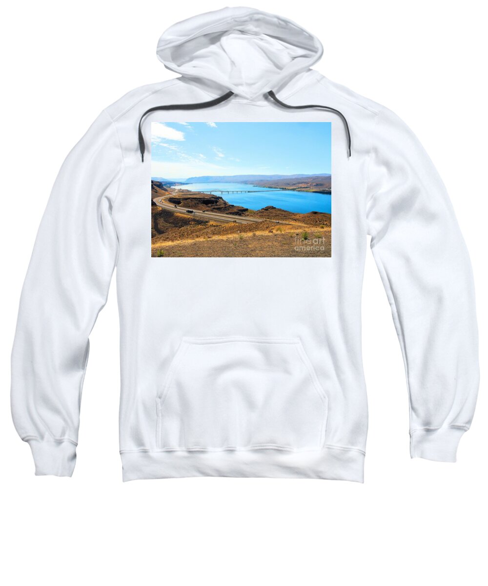 Columbia River Photograph Sweatshirt featuring the photograph Columbia River from Overlook by Janette Boyd