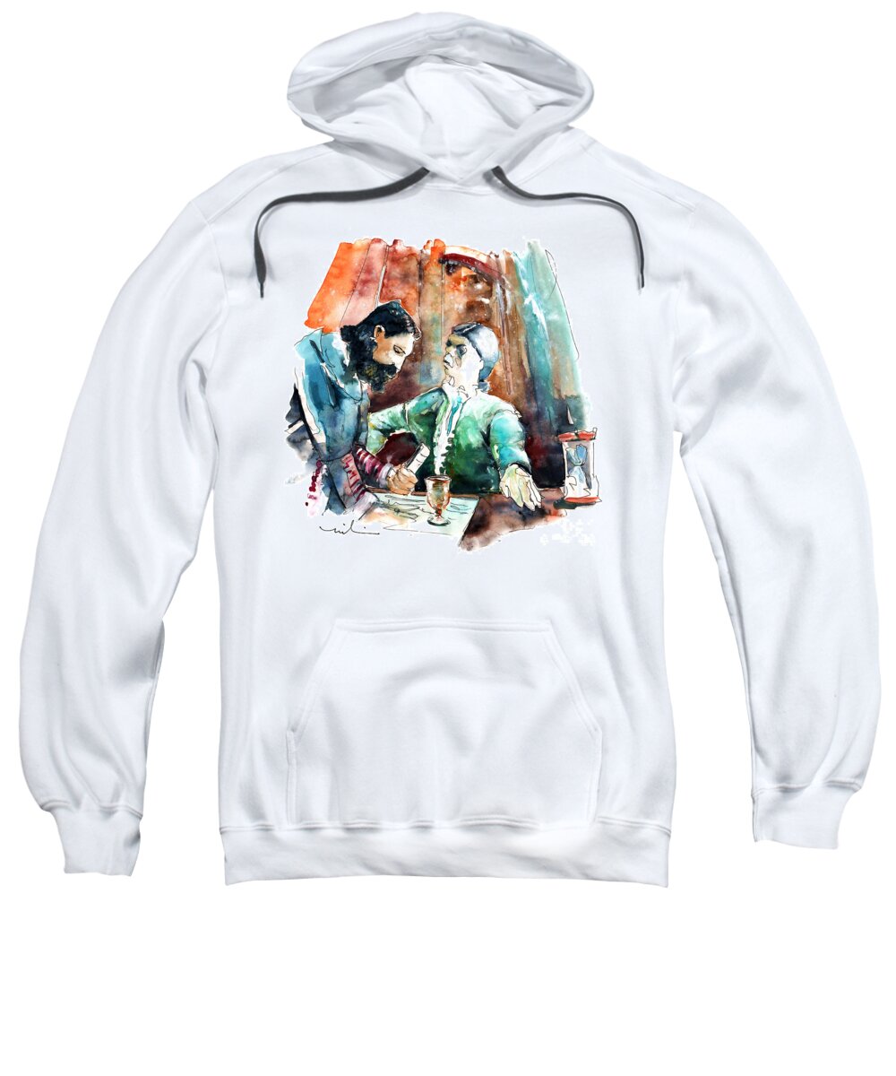 Portugal Sweatshirt featuring the painting Conquistadores on The Boat in Vila do Conde in Portugal by Miki De Goodaboom