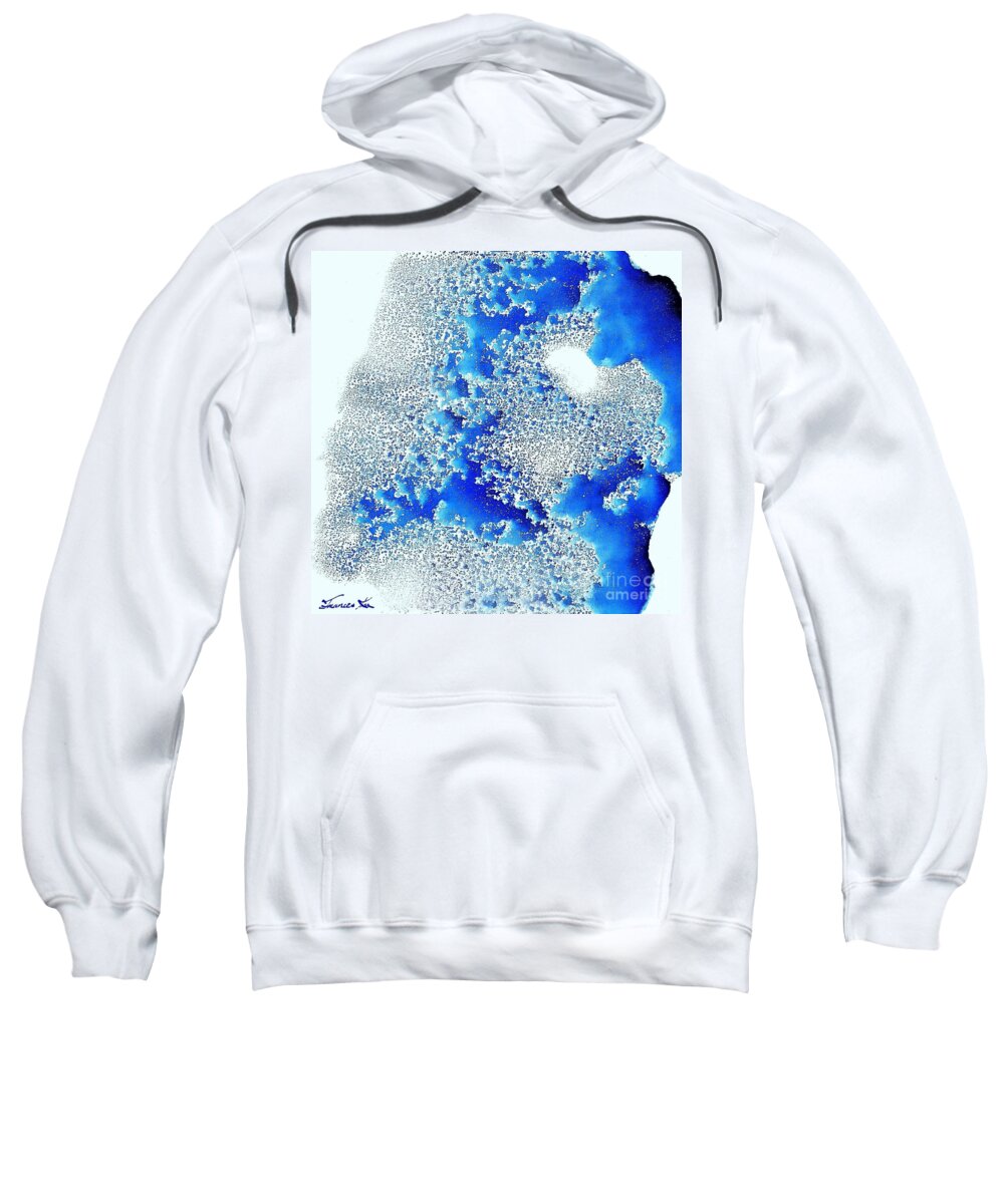 Abstract Sweatshirt featuring the painting Coral by Frances Ku