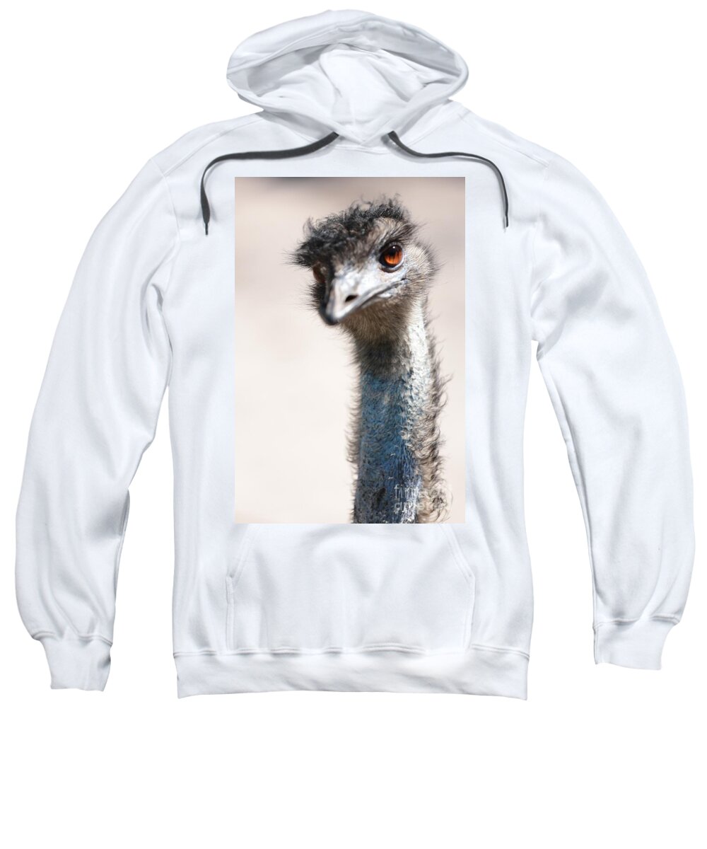 Emu Sweatshirt featuring the photograph Curious Emu by Carol Groenen