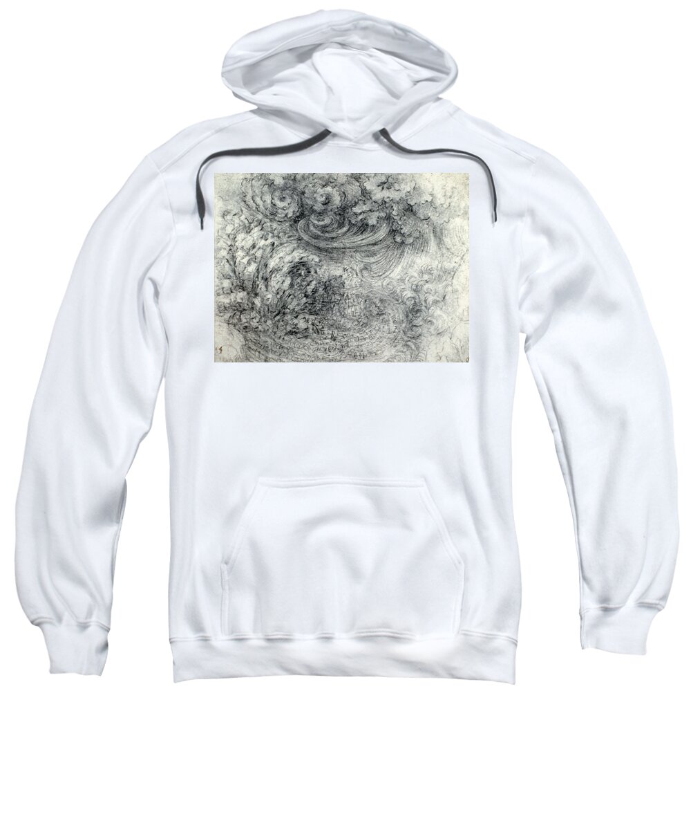 16th Century Sweatshirt featuring the photograph The Deluge by Leonardo da Vinci