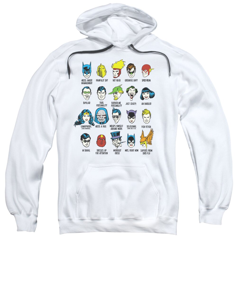 Sweatshirt featuring the digital art Dc - Superhero Issues by Brand A