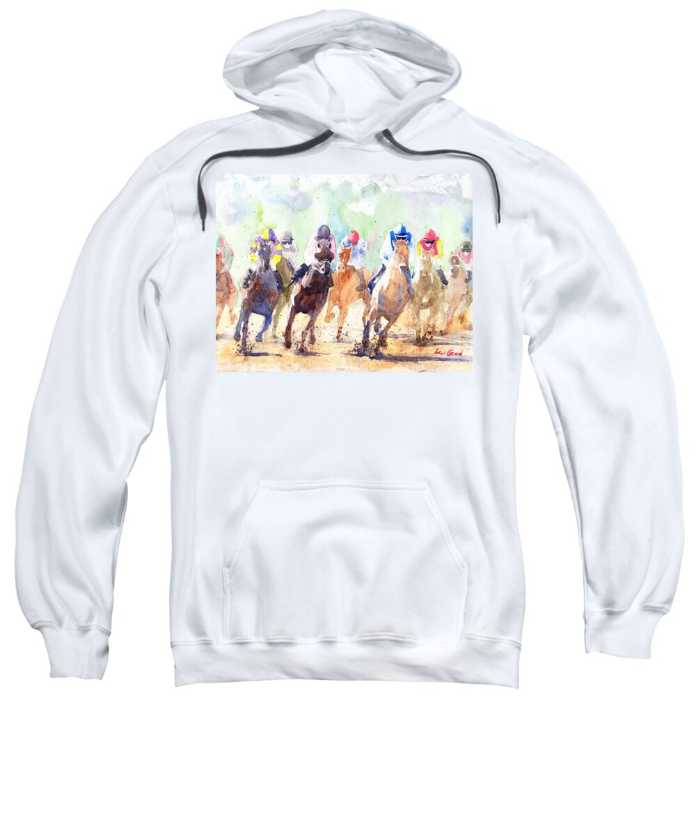 Landscape Sweatshirt featuring the painting Derby by Max Good