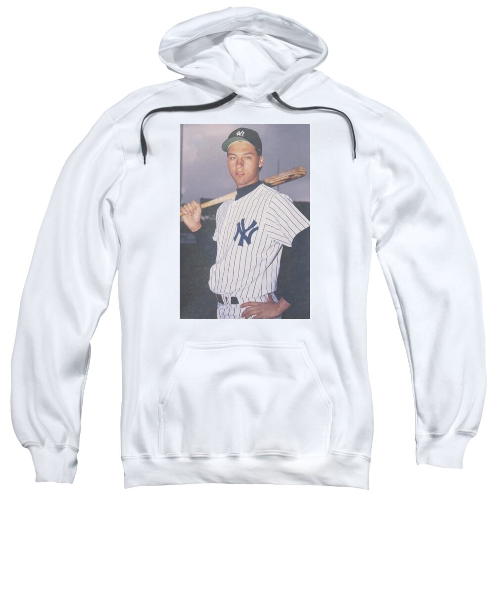 Derek Jeter New York Yankees Adult Pull-Over Hoodie by Donna Wilson - Pixels