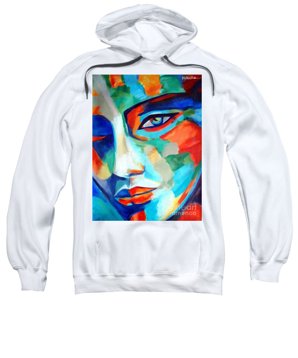 Affordable Original Paintings Sweatshirt featuring the painting Divine Consciousness by Helena Wierzbicki