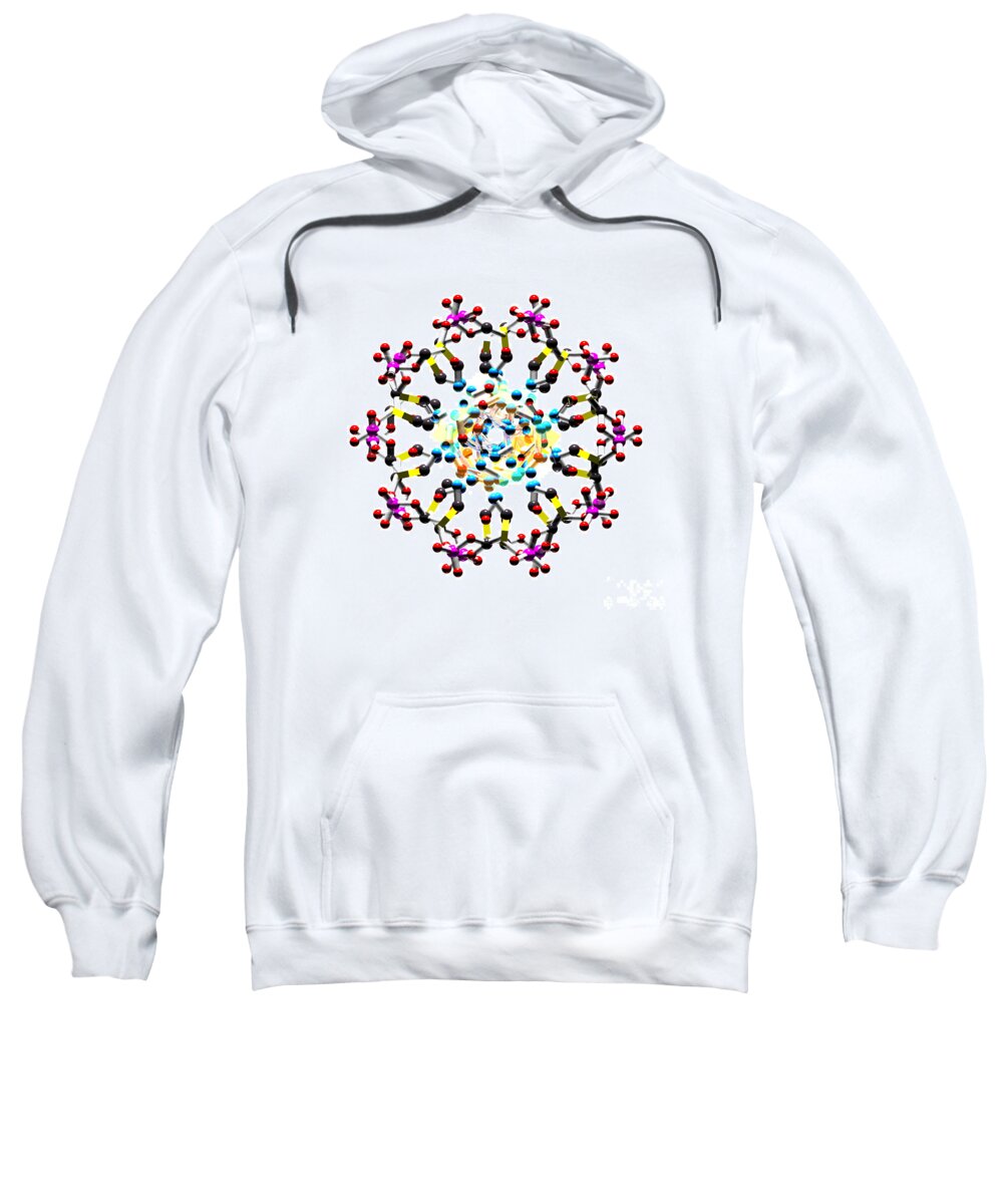 Axial Sweatshirt featuring the digital art Dna 48 by Russell Kightley