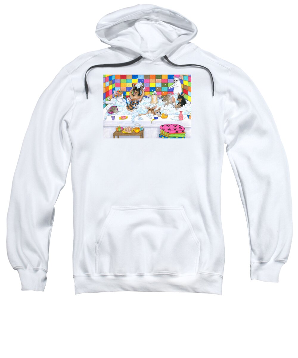 Dog Sweatshirt featuring the painting Dog 121 by Lucie Dumas