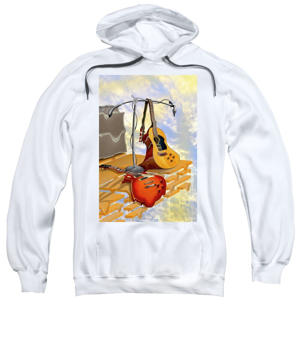 Les Paul Sweatshirt featuring the photograph Electrical Meltdown by Mike McGlothlen
