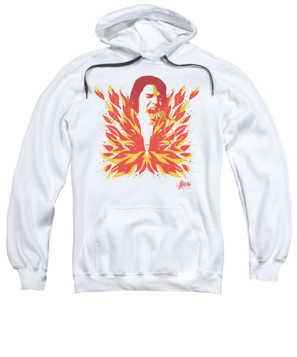 Elvis Sweatshirt featuring the digital art Elvis - His Latest Flame by Brand A