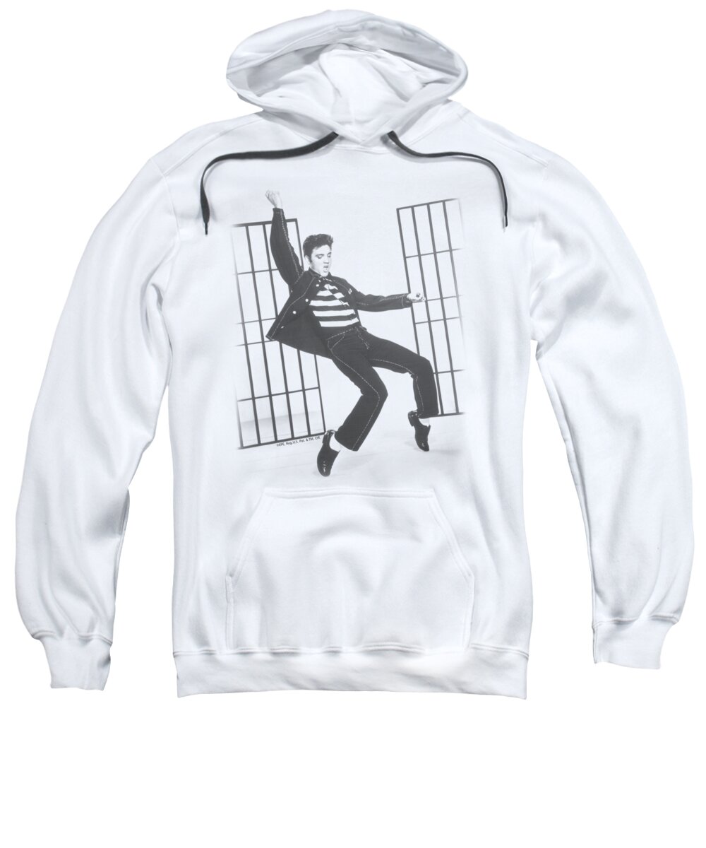 Elvis Sweatshirt featuring the digital art Elvis - Jailhouse Rock by Brand A