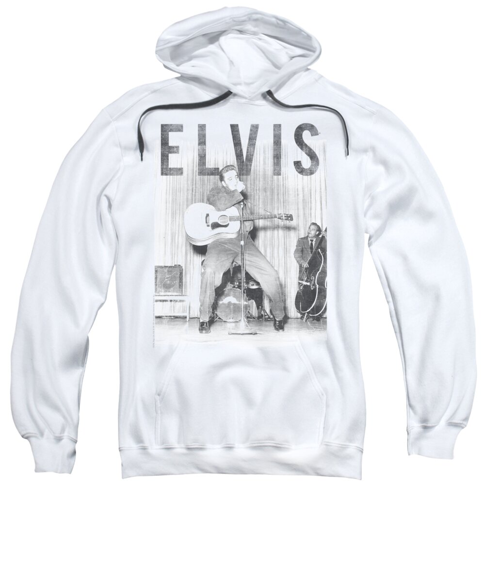 Elvis Sweatshirt featuring the digital art Elvis - With The Band by Brand A