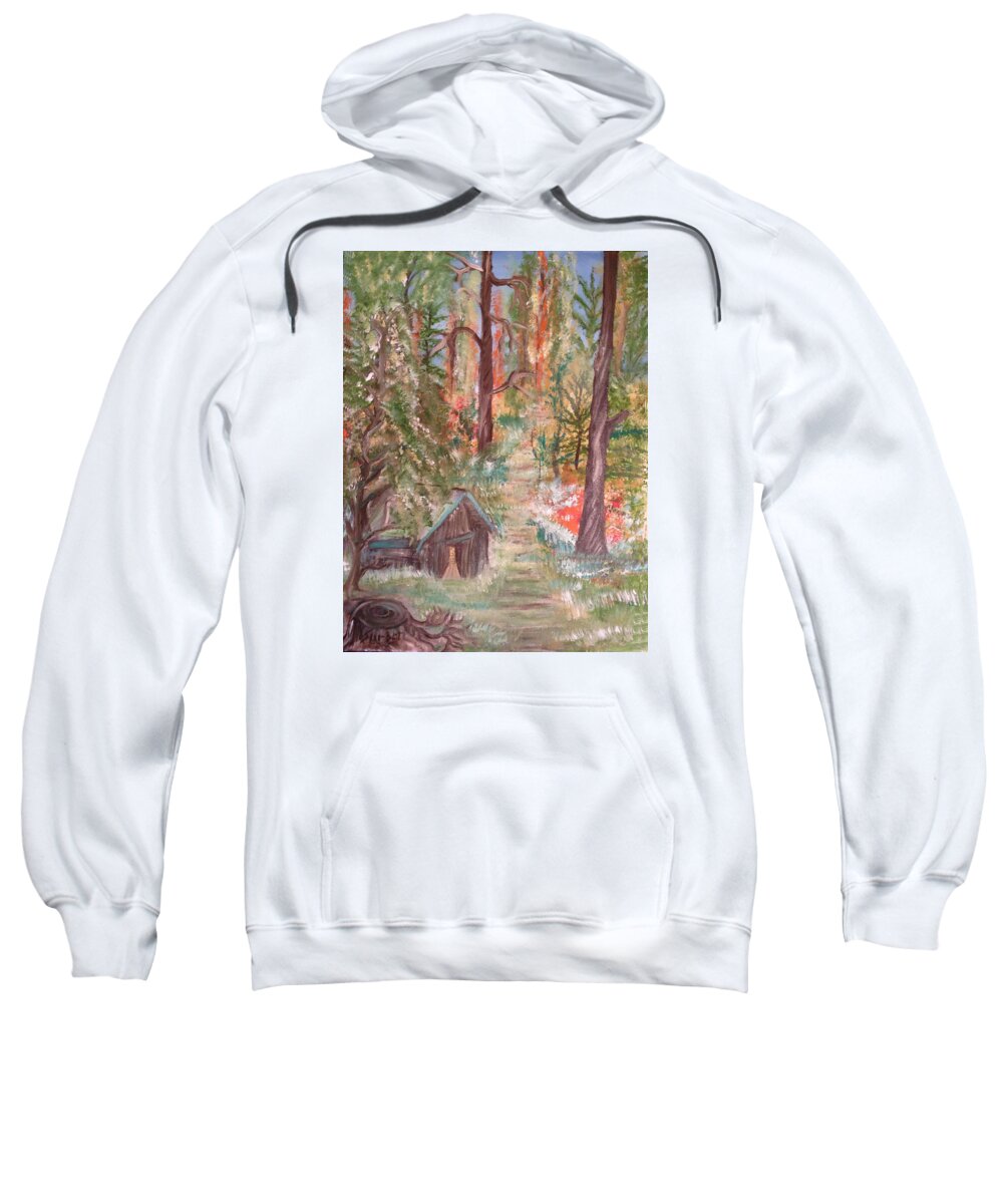 Fall Sweatshirt featuring the painting Fall Day by Suzanne Surber