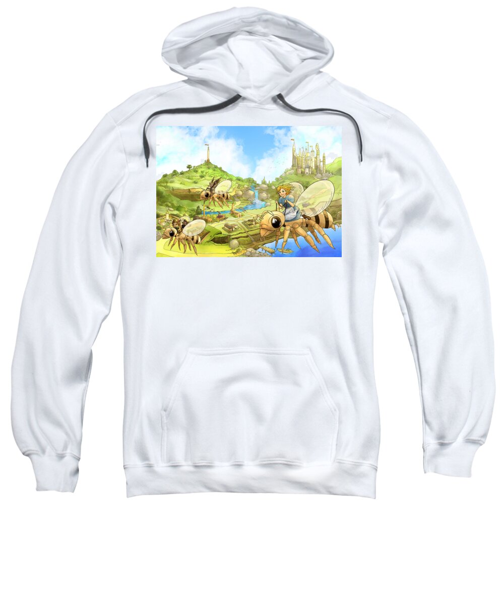 Wurtherington Sweatshirt featuring the painting Flight over Capira by Reynold Jay