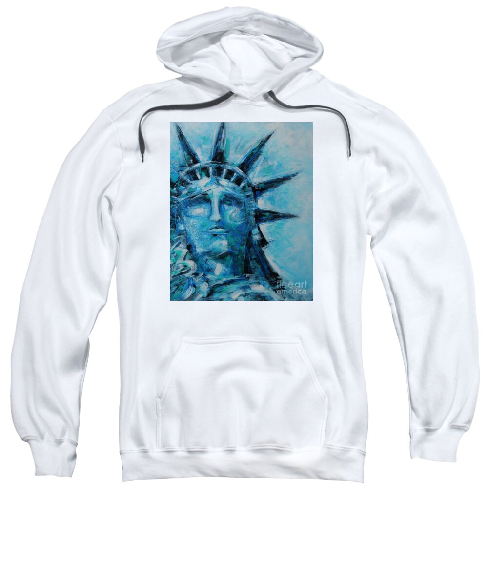 Freedom Sweatshirt featuring the painting Freedom Cry by Dan Campbell