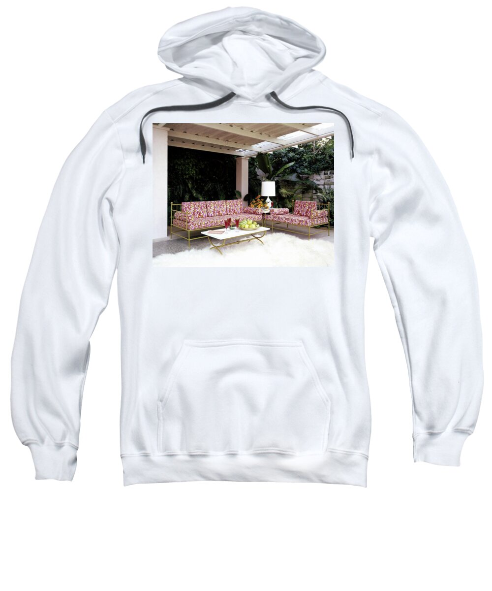 Garden Sweatshirt featuring the photograph Garden-guest Room At The Chimneys by Tom Leonard