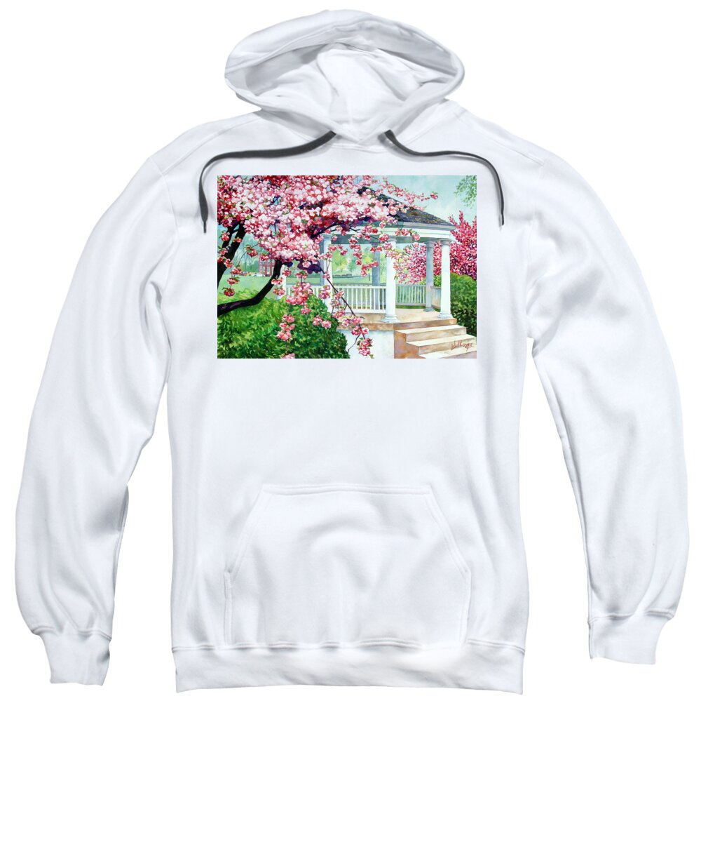 Watercolor Sweatshirt featuring the painting Gazeebo by Mick Williams