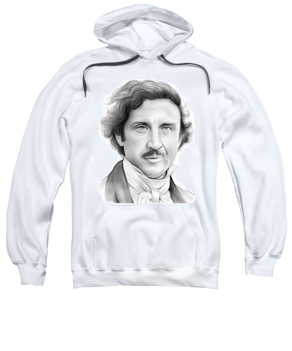 Celebrities Sweatshirt featuring the drawing Gene Wilder by Greg Joens